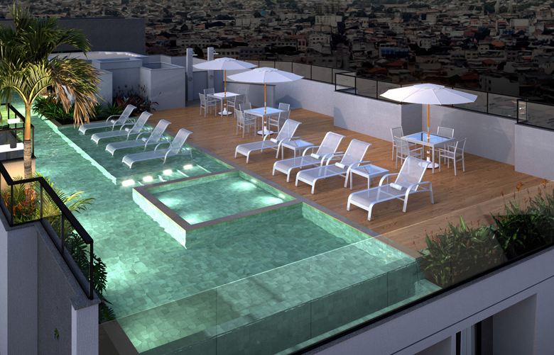 Vitale Sky Piscina noite