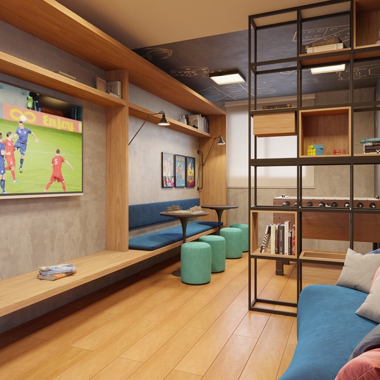 Sala de jogos - Riva BeOn Porto Residencial