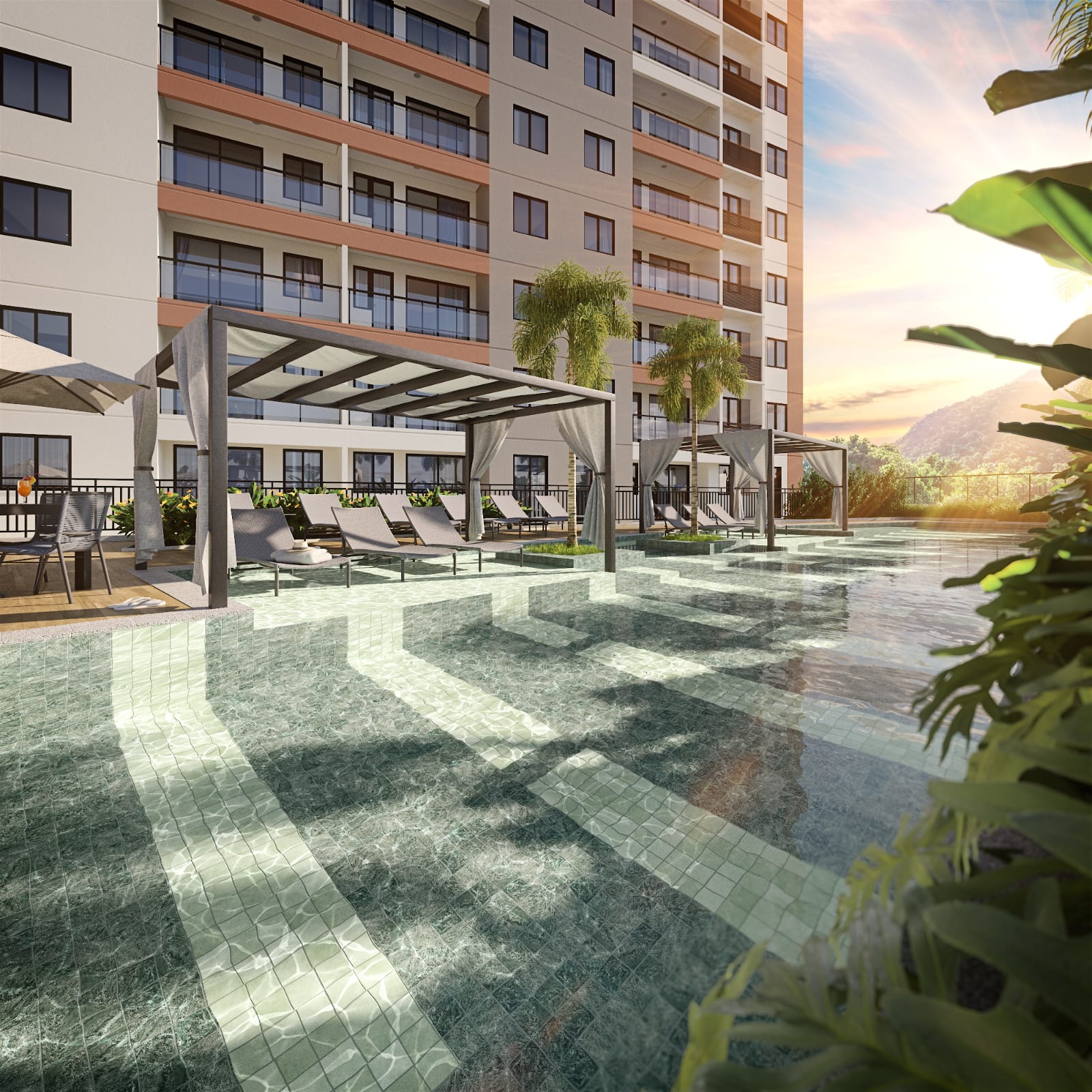 Sky Mário Guimarães - Piscina com Deck Molhado