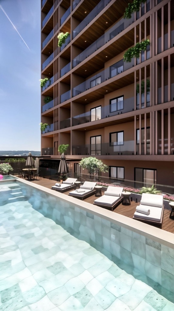 Atmos Housi Mário Guimarães - Deck molhado e Piscina